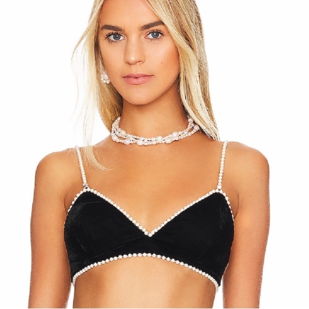 MAJORELLE PEARL VELVET CROP HEARTS
